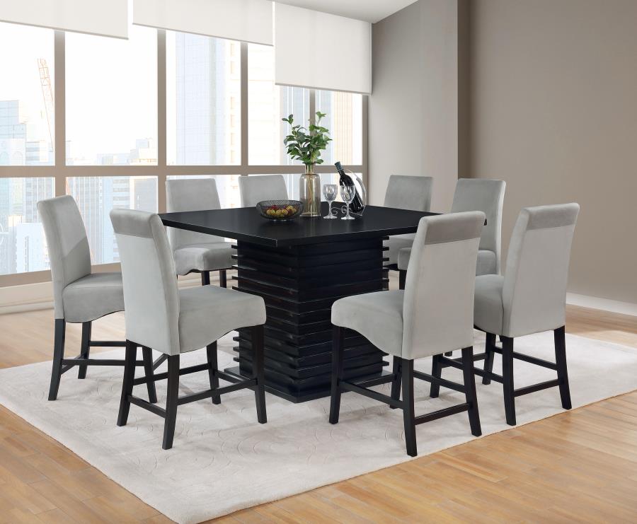 7-piece Square Counter Height Dining Table Set Grey