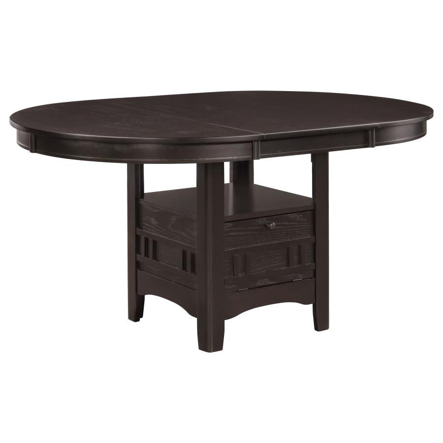 5-piece Oval Extension Leaf Dining Set Espresso Finish