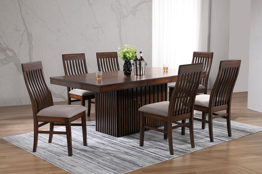 Mango Oak Deep Finish 7 piece Dining Table Set