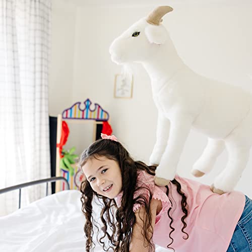 Melissa & Doug Plush Goat - Soft, Multi-Colored Stuffed Animal Toy for Ages 7+