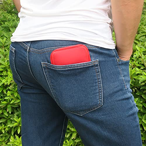 EMF Blocking Cell Phone Sleeve - EMF Blocking Pouch That Fits Most Cell Phones - Updated Version (Red, Large)