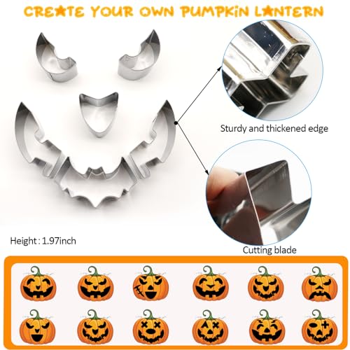 Pumpkin Carving Kit Halloween, Pumpkin Carving Tools for Kids, Safe & Easy & DIY Pumpkin Carving Set for Halloween Decoration Jack-O-Lanterns, Gift for Halloween (24Pcs)