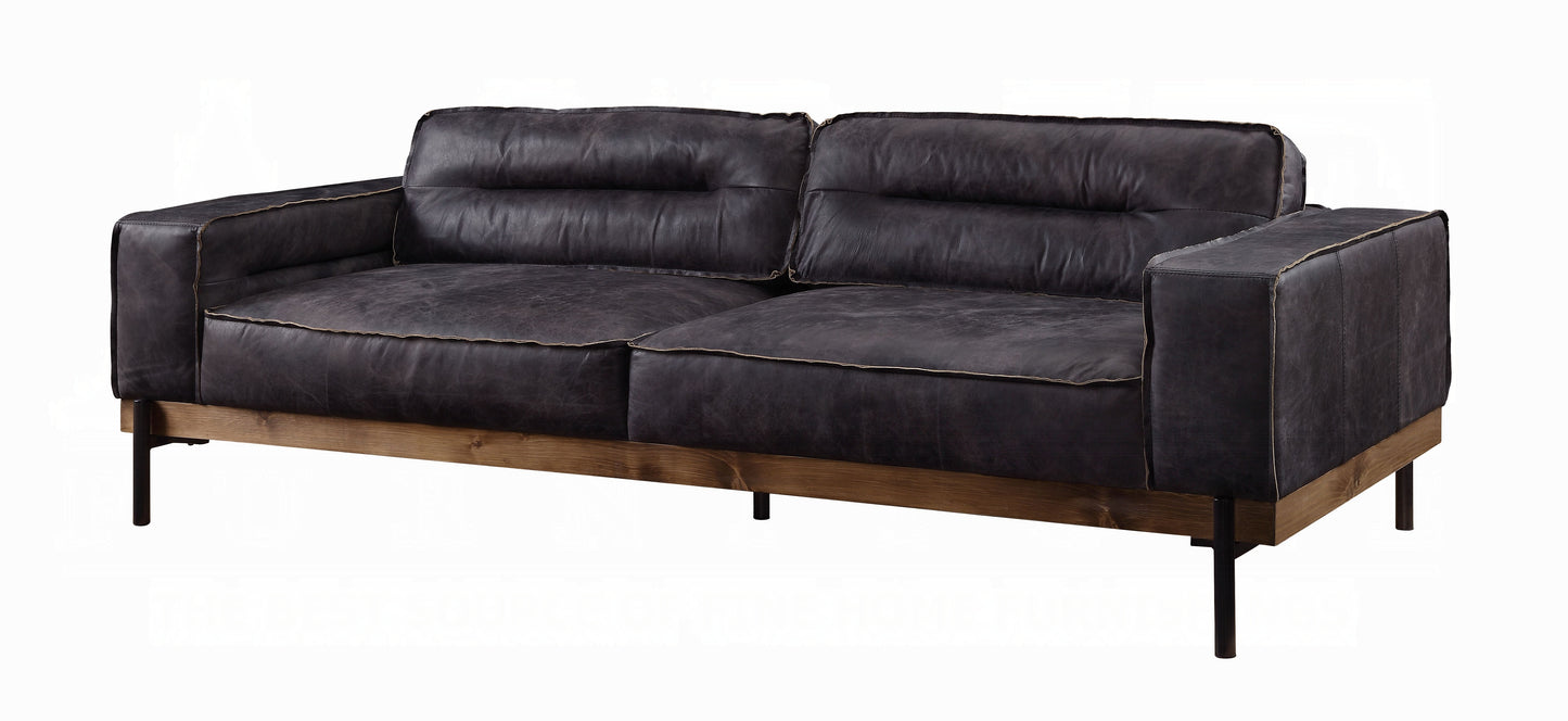 Silchester Sofa Antique Ebony Top Grain Leather