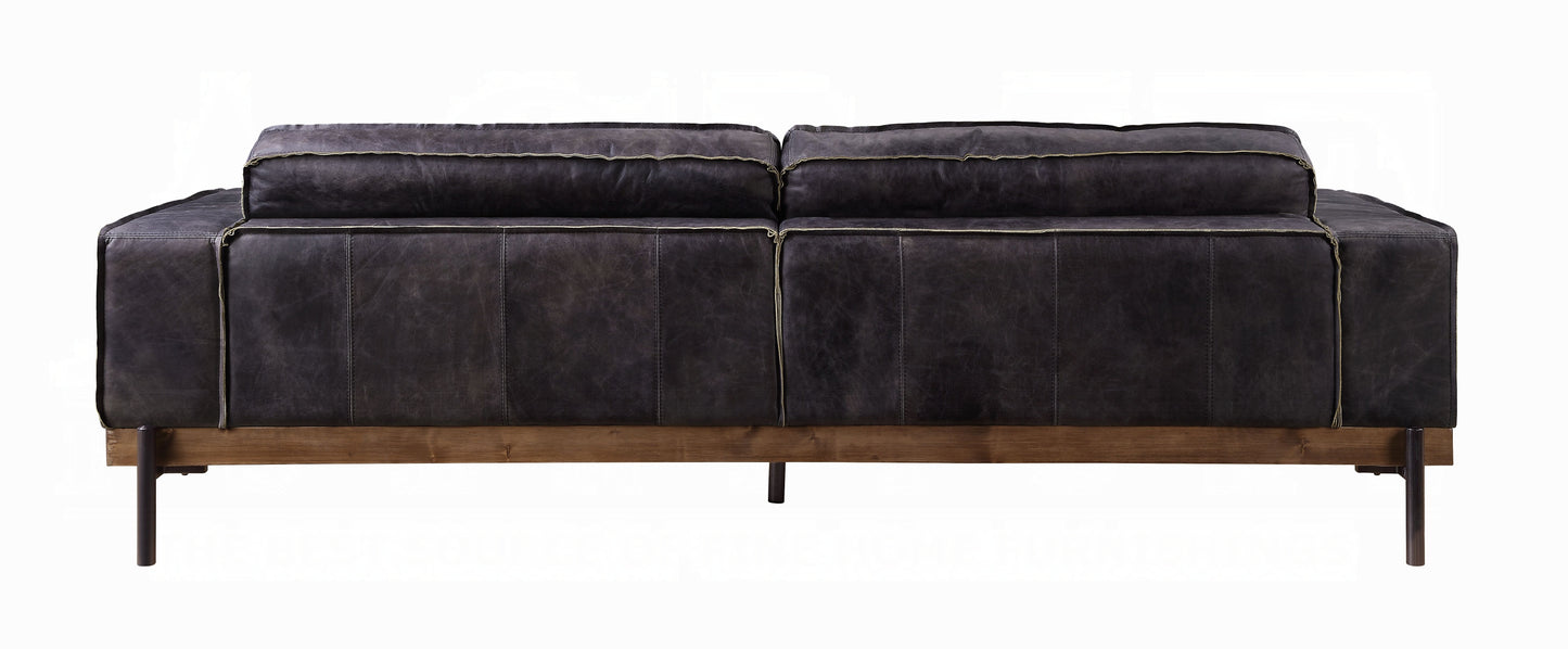 Silchester Sofa Antique Ebony Top Grain Leather