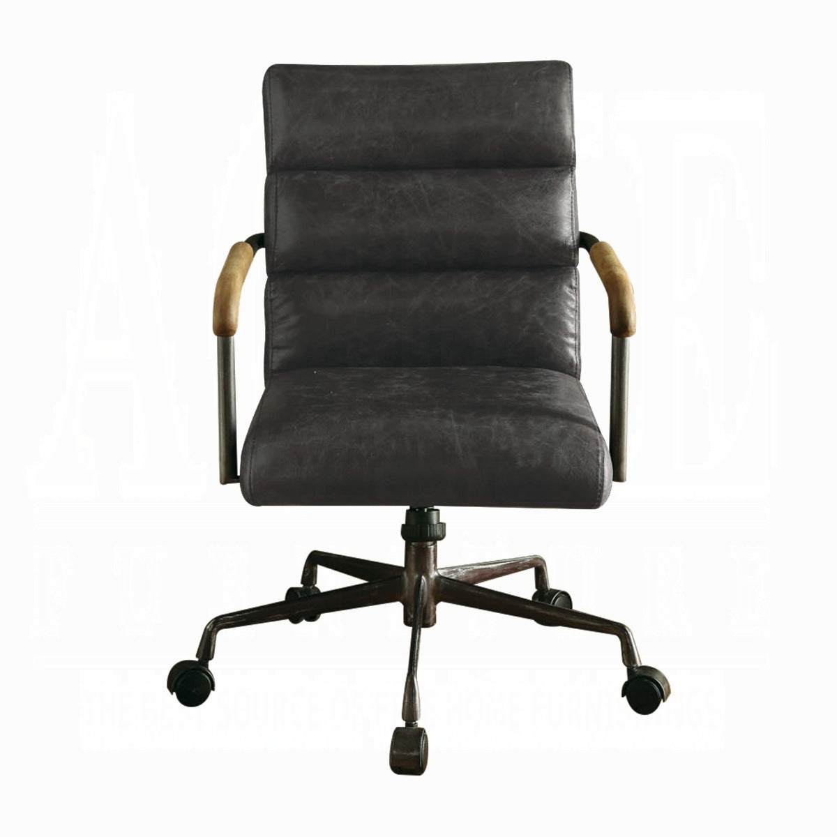 Executive Office Chair Antique Slate Retro Top Grain Leather