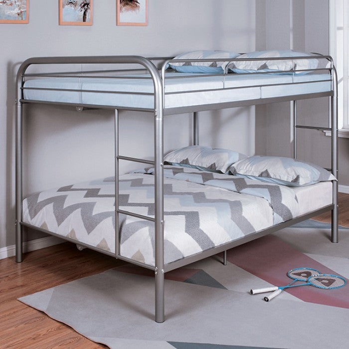 Silver Full over Full Size Bunkbed