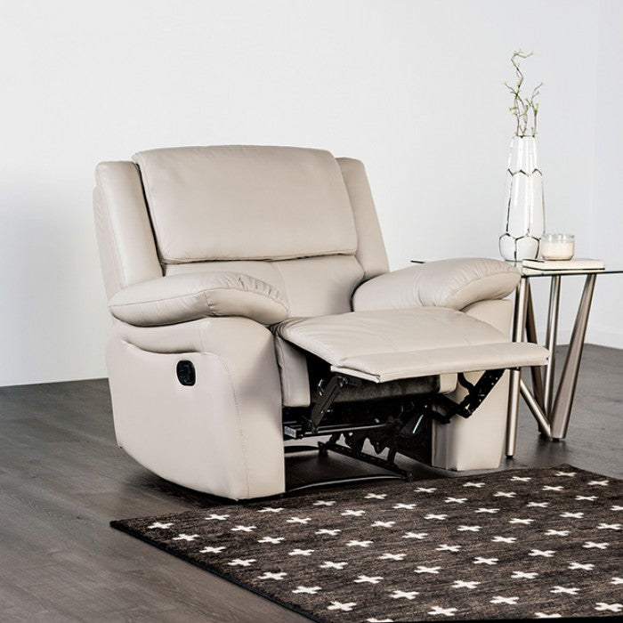 Retro Vibe Style White Chair Recliner