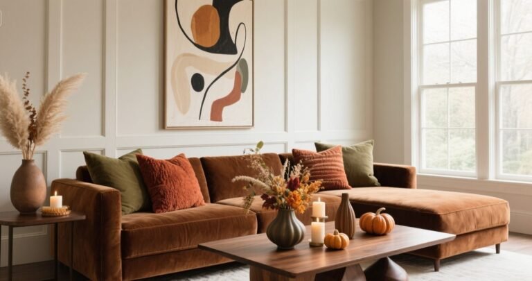 Modern Boho Fall Living Room Ideas | Subtle, Cozy & Chic Decor