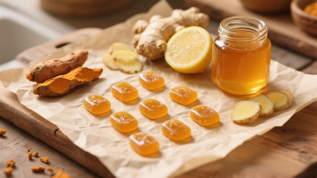 Honey-Ginger-Turmeric Cough Drops (DIY Wellness Remedy)