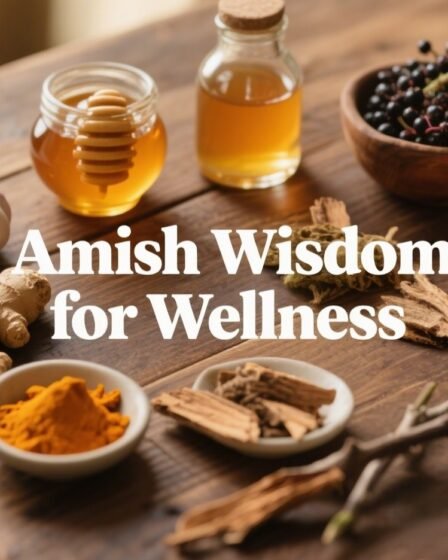 Honey garlic tonic in rustic mug with garlic cloves and turmeric on wooden table