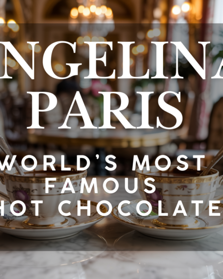 Elegant Belle Époque French tea salon inspired by early 1900s Paris, featuring small porcelain tea cups of traditional drinking chocolate served on a marble table, reflecting historic French luxury and restraint.