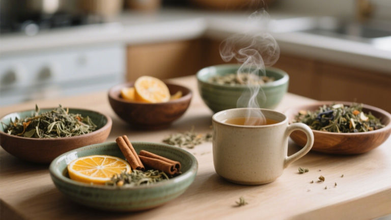 A warm cup of herbal tea — comfort, immunity, and calm in every sip.