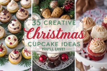 Christmas cupcakes with vintage and Nordic flair