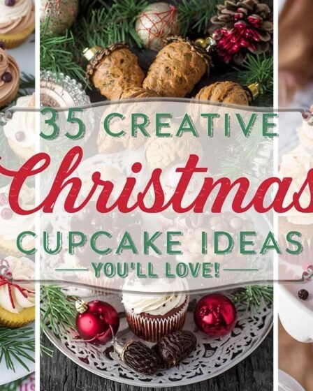 Christmas cupcakes with vintage and Nordic flair