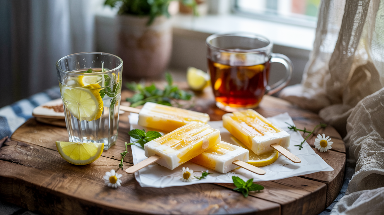 Parent caring for a sick child at home during flu season with hydration and comfort