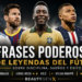 Collage-style featured image of five legendary soccer players with a bold sports editorial design for an article about inspiring soccer quotes and mindset.