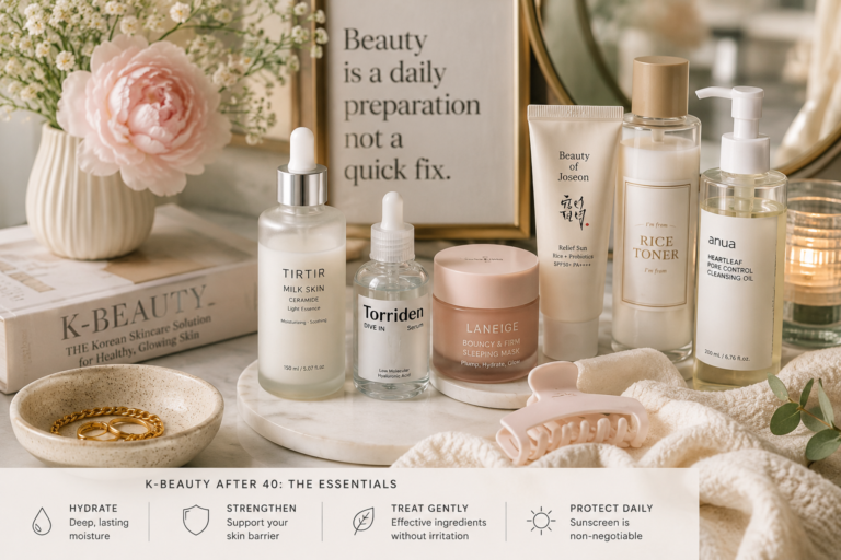 Biblical beauty preparation scene with myrrh, perfume oils, alabaster jars, linen cloth, and warm candlelight inspired by the story of Esther.