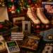Gen X Christmas memories featuring a decorated Christmas tree, Sears Wish Book, tinsel, vintage toys, classic holiday decorations, and nostalgic traditions from the 1970s, 1980s, and early 1990s.