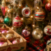 Nordic Christmas decor featuring natural wood ornaments, warm candlelight, Scandinavian holiday decorations, and minimalist Christmas styling.