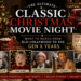 Christmas movie collage for Gen X women featuring cozy holiday scenes inspired by classic Christmas films, popcorn, hot cocoa, festive lights, and nostalgic winter settings.